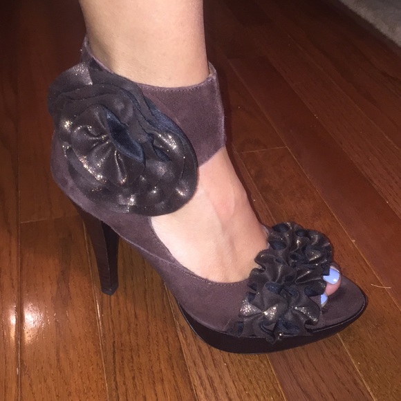 Poetic Licence London Brown Suede Heels - Picture 2 of 7